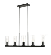 Titus 5 Light 44" Linear Pendant in Matte Black
