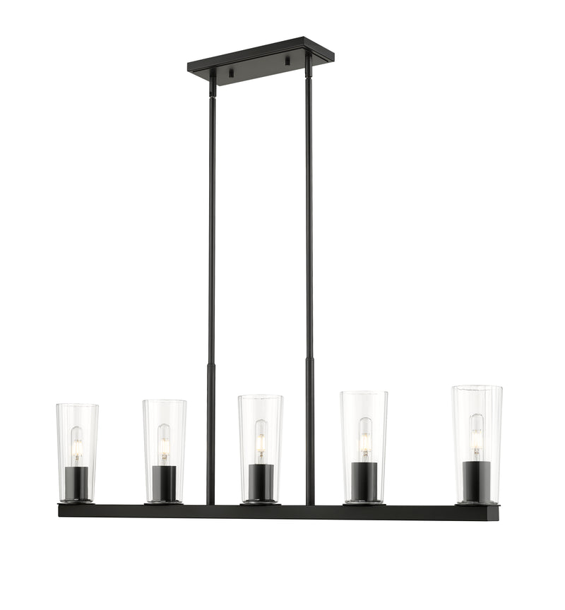 Titus 5 Light 44" Linear Pendant in Matte Black