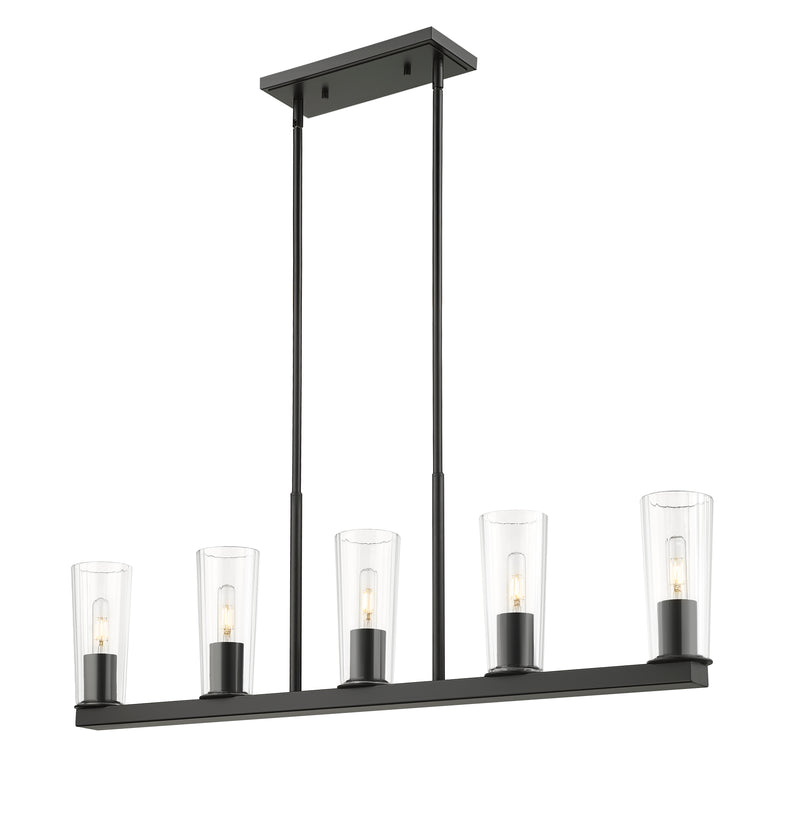 Titus 5 Light 44" Linear Pendant in Matte Black