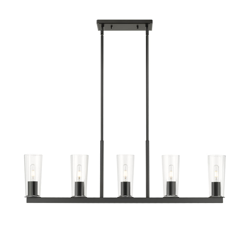 Titus 5 Light 44" Linear Pendant in Matte Black