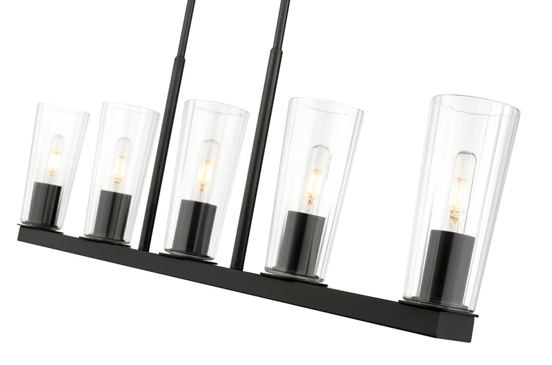 Titus 5 Light 44" Linear Pendant in Matte Black