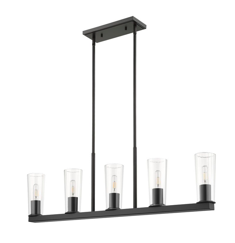 Titus 5 Light 44" Linear Pendant in Matte Black