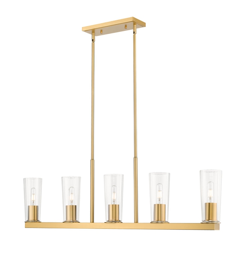Titus 5 Light 44" Linear Pendant in Modern Gold