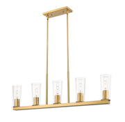 Titus 5 Light 44" Linear Pendant in Modern Gold