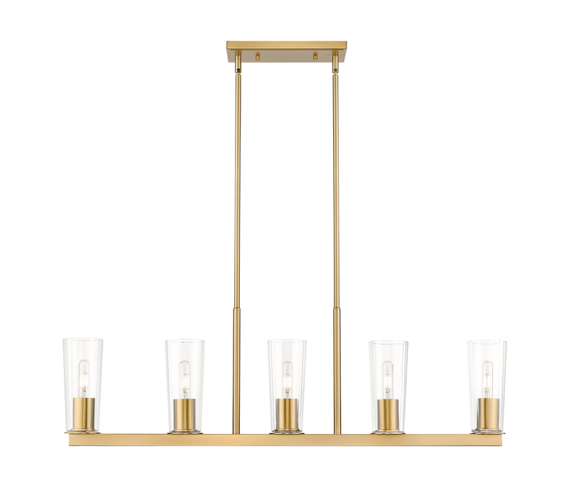Titus 5 Light 44" Linear Pendant in Modern Gold