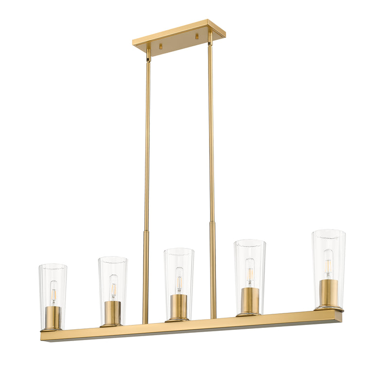 Titus 5 Light 44" Linear Pendant in Modern Gold
