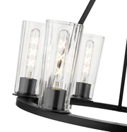 Titus 6 Light 26" Chandelier in Matte Black