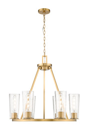 Titus 6 Light 26" Chandelier in Modern Gold