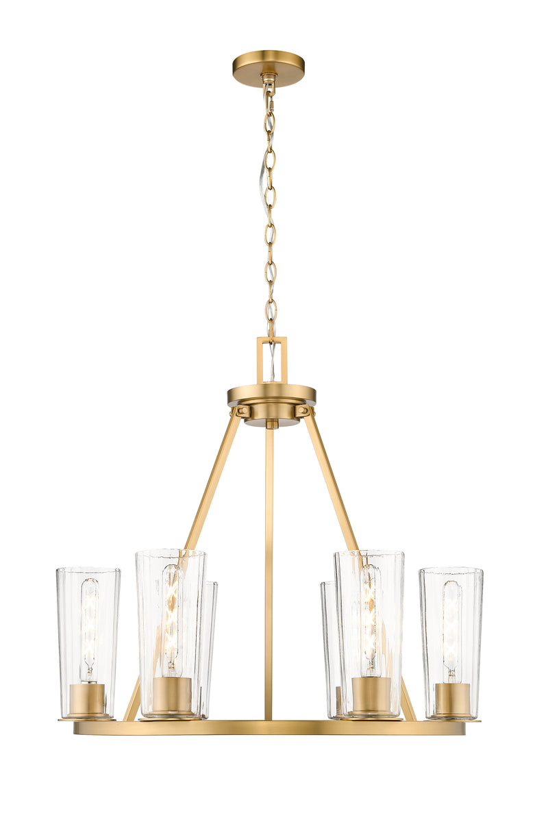 Titus 6 Light 26" Chandelier in Modern Gold