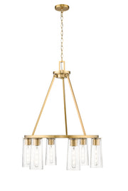 Titus 6 Light 26" Chandelier in Modern Gold