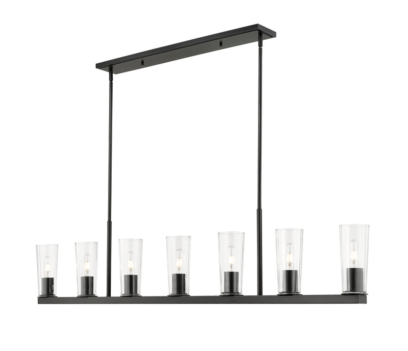 Titus 7 Light 63.5" Linear Pendant in Matte Black