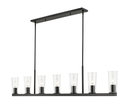 Titus 7 Light 63.5" Linear Pendant in Matte Black