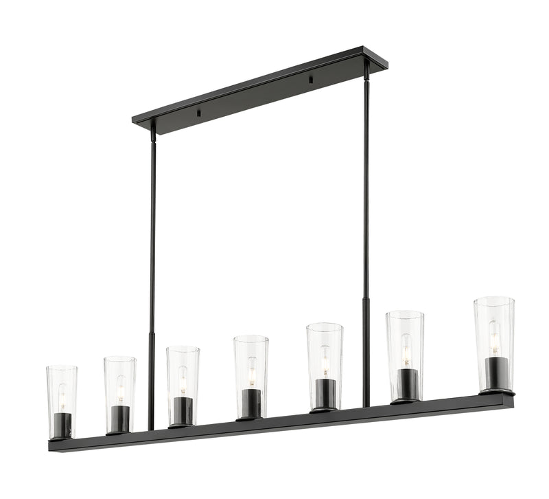 Titus 7 Light 63.5" Linear Pendant in Matte Black