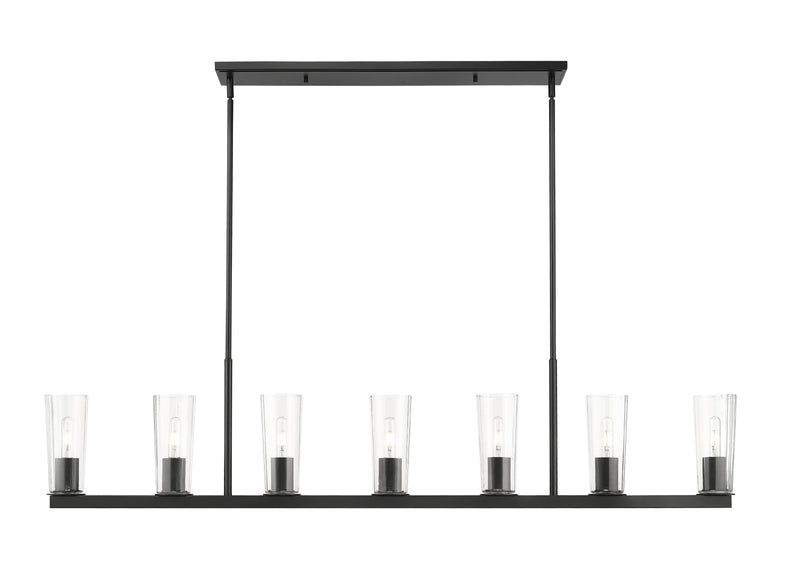 Titus 7 Light 63.5" Linear Pendant in Matte Black