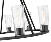 Titus 8 Light 33" Chandelier in Matte Black