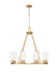 Titus 8 Light 33" Chandelier in Modern Gold