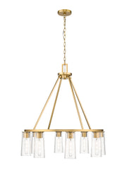 Titus 8 Light 33" Chandelier in Modern Gold