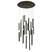 Santana 18-Light 24" Cluster Pendant in Matte Black