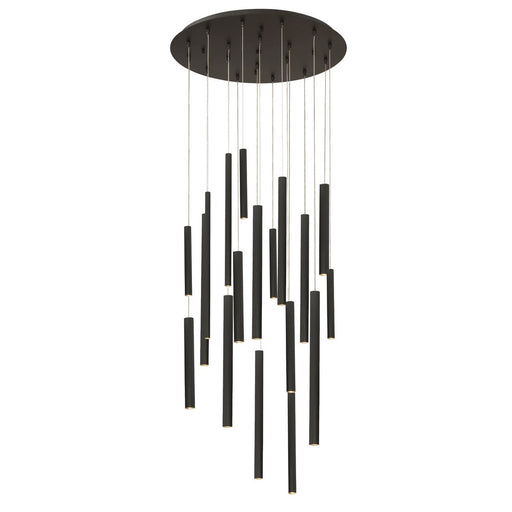 Santana 18-Light 24" Cluster Pendant in Matte Black
