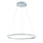 Spunto 27.5" Ring Pendant in Brushed Silver