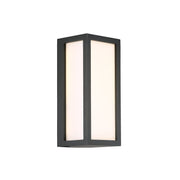 Rectangular 10" LED Outdoor Wall Light in Graphite Grey