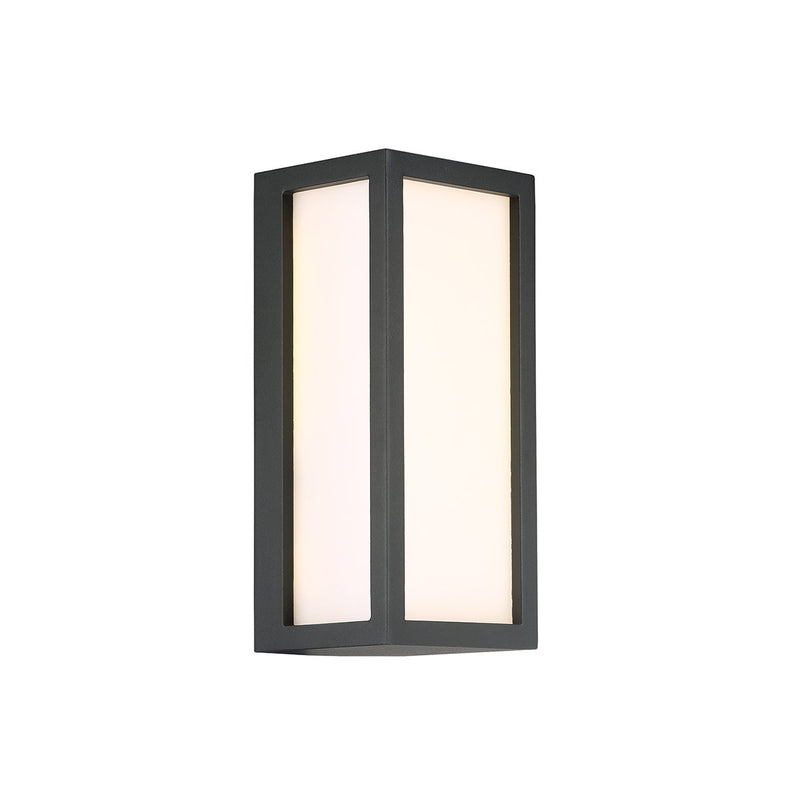 Rectangular 10" LED Outdoor Wall Light in Graphite Grey