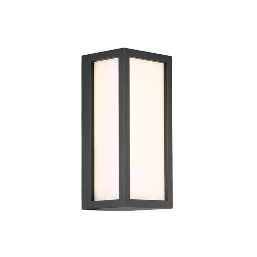 Rectangular 10" LED Outdoor Wall Light in Graphite Grey