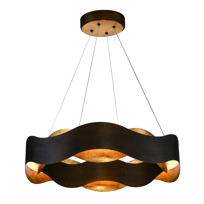 Vaughan 24" LED Pendant in Bronze-Gold Mix