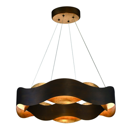 Vaughan 24" LED Pendant in Bronze-Gold Mix