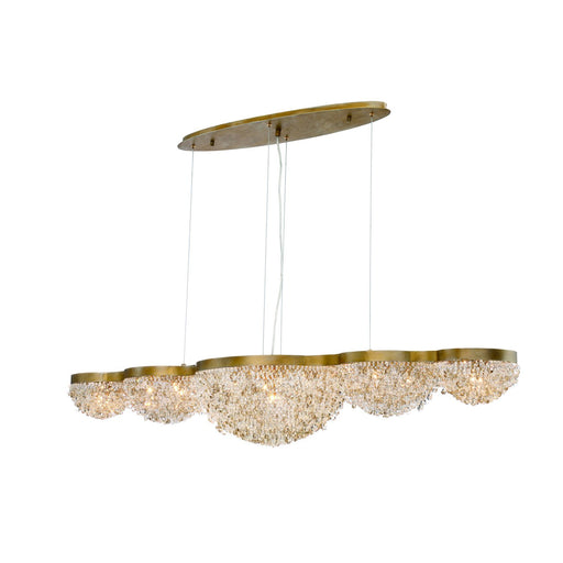 Mondo 15-Light 59" Linear Pendant in Gold