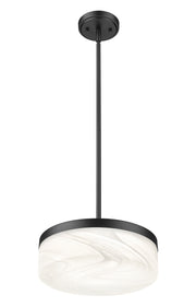 Renaud 1 Light 13" Pendant in Matte Black