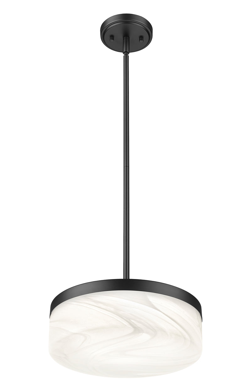 Renaud 1 Light 13" Pendant in Matte Black