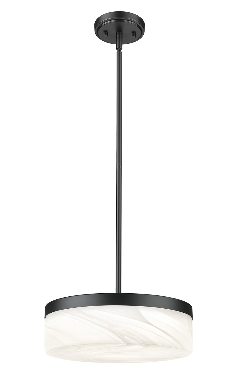 Renaud 1 Light 13" Pendant in Matte Black