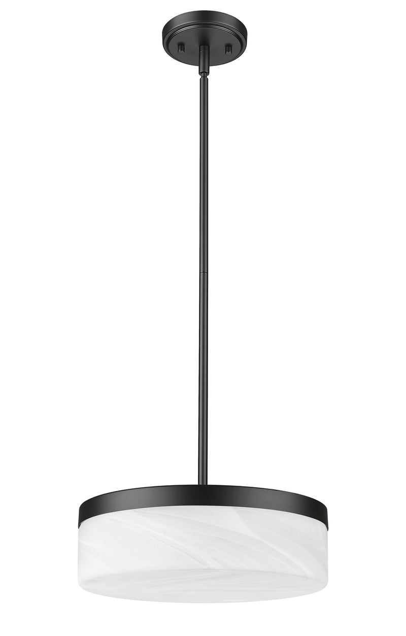 Renaud 1 Light 13" Pendant in Matte Black