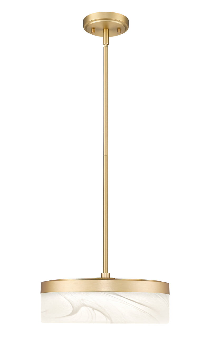 Renaud 1 Light 13" Pendant in Modern Gold