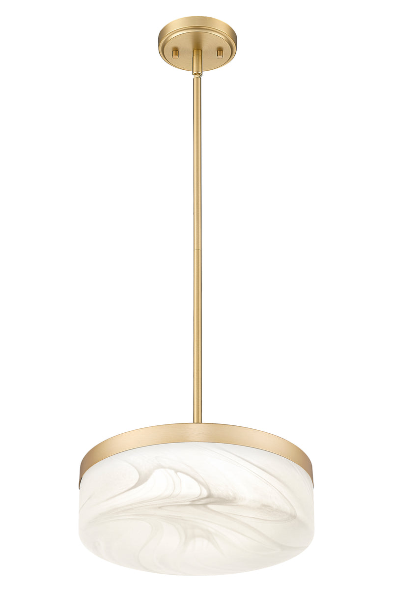 Renaud 1 Light 13" Pendant in Modern Gold