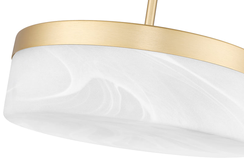 Renaud 1 Light 13" Pendant in Modern Gold