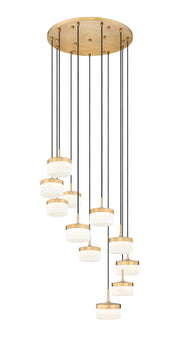 Renaud 11 Light 28" Pendant in Modern Gold