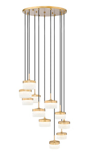 Renaud 11 Light 28" Pendant in Modern Gold