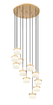 Renaud 11 Light 28" Pendant in Modern Gold