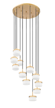 Renaud 11 Light 28" Pendant in Modern Gold