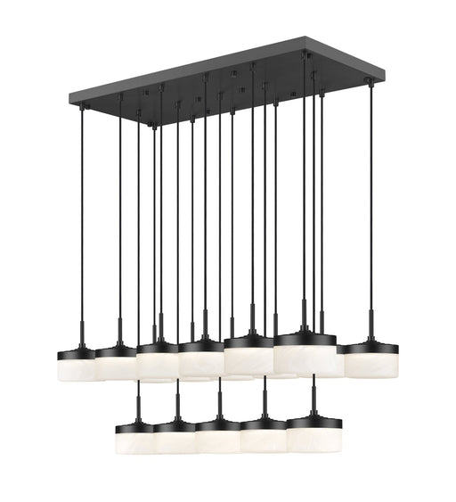 Renaud 17 Light 46.75" Linear Pendant in Matte Black