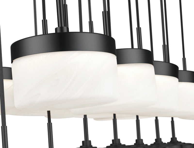 Renaud 23 Light 58.75" Linear Pendant in Matte Black