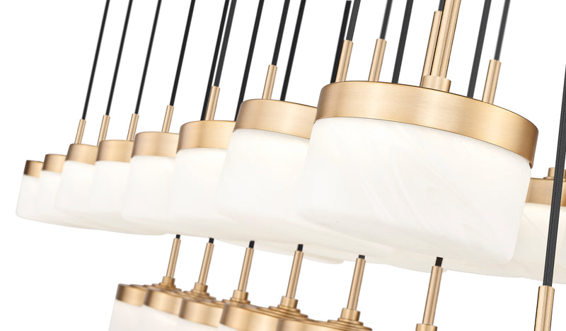Renaud 23 Light 58.75" Linear Pendant in Modern Gold