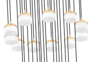 Renaud 27 Light 40.75" Pendant in Modern Gold