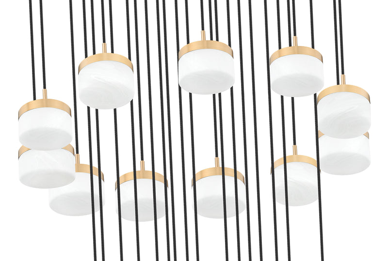Renaud 27 Light 40.75" Pendant in Modern Gold