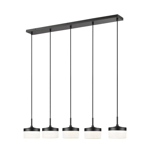 Renaud 5 Light 46" Linear Pendant in Matte Black