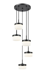 Renaud 5 Light 15.75" Pendant in Matte Black