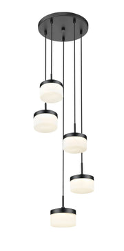 Renaud 5 Light 15.75" Pendant in Matte Black