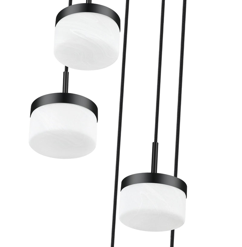Renaud 5 Light 15.75" Pendant in Matte Black
